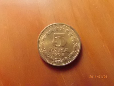 Avers 5para, prům. 15,5mm