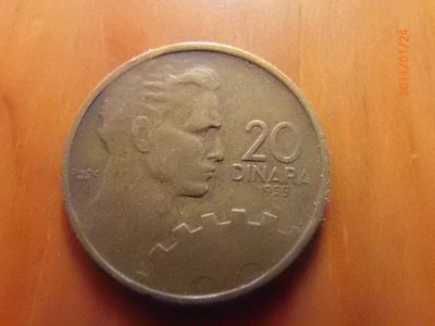 Avers 20din, prům. 23mm