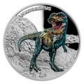 Stříbrná mince Pravěký svět - Tyrannosaurus proof